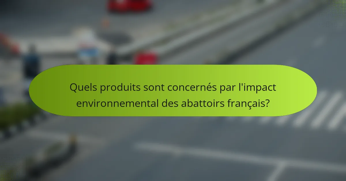 Quels produits sont concernés par l'impact environnemental des abattoirs français?